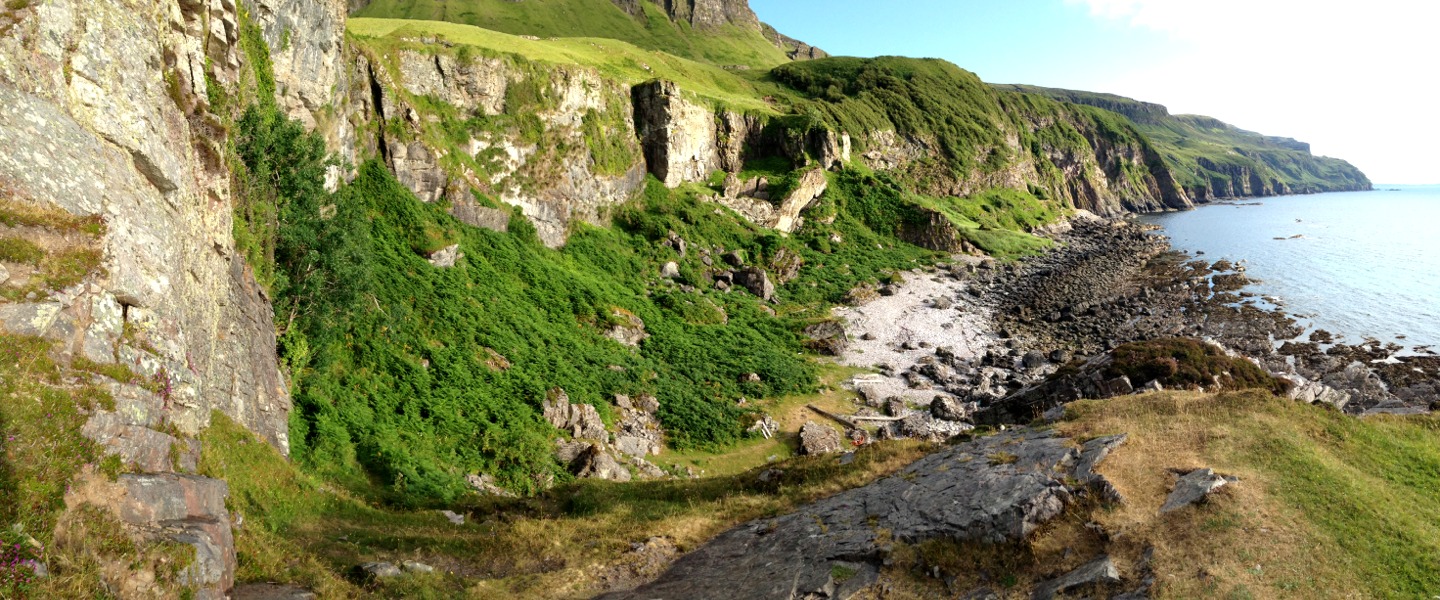 Approach to Mackinnon's cave, Isle of Mull